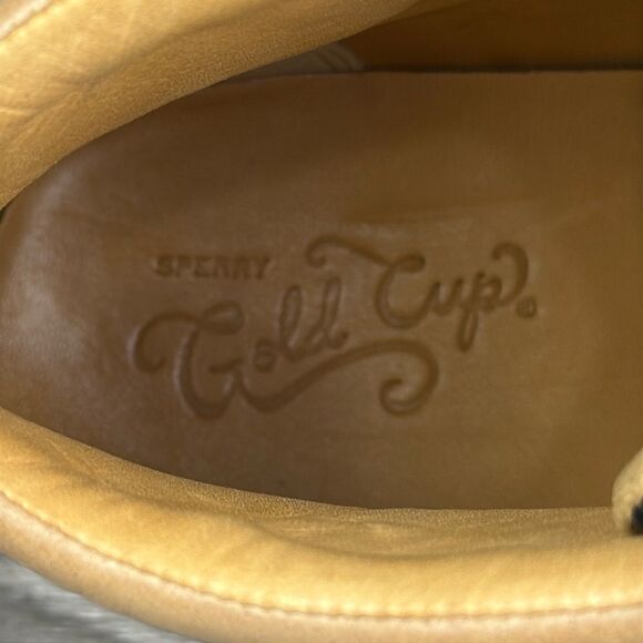 Sperry Top Sider Gold Cup Rey Isla Women’s Sz 9.5 Black Tan Leather Lace Up Boot - Picture 11 of 11